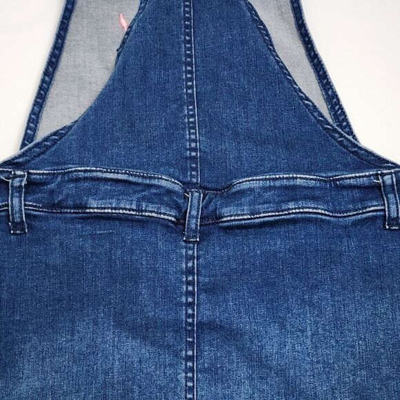 Gymboree Girls Future Artist Embroidered Blue Denim Overalls Dress Size 10 - Picture 8 of 10